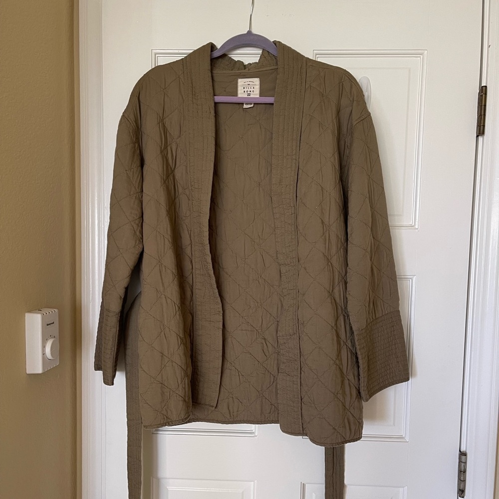 Billabong dark green quilted lightweight jacket